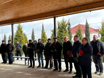 Şəhid Mustafayev Elnur Nəcəf oğlunun doğum günü ilə əlaqədar məzarı ziyarət olundu