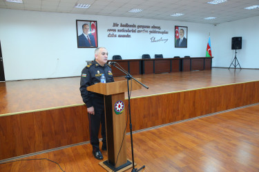 “Konstitusiya və Suverenlik İli” çərçivəsində Fövqəladə Hallar Nazirliyinin Mülki Müdafiə Qoşunlarında 8 Noyabr-“Zəfər Günü”nün beşilliyi münasibətilə tədbir keçirildi