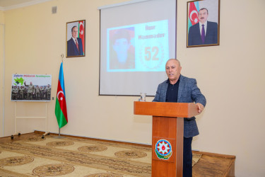 Binəqədi rayonu İlqar Məmmədov adına 298 № li tam orta məktəbdə şəhidin 52-ci ildönümü münasibətilə “Əbədiyaşar qəhrəman” adlı tədbir keçirildi
