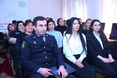 Binəqədi rayonu 283 № li tam orta məktəbdə valideynlərin iştirakı ilə “Narkomanlığa qarşı mübarizədə ailələrin rolu” mövzusunda maarifləndirici görüş keçirildi