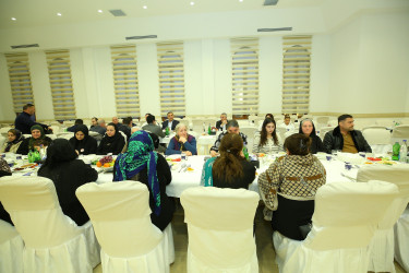 Binəqədi Rayon İcra Hakimiyyəti tərəfindən müqəddəs Ramazan ayı münasibətilə iftar süfrəsi təşkil edildi