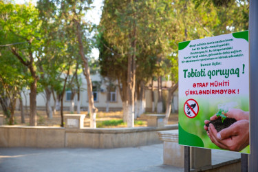 Binəqədi rayonunda “Konstitusiya və Suverenlik İli” çərçivəsində “Ətraf mühitin mühafizəsi və ekoloji maarifləndirmə” mövzusunda aksiya keçirilib