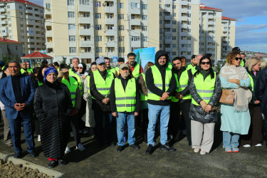 Binəqədi rayonunda Zəfər Günün beşinci ildönümü münasibətilə ağacəkmə aksiyası keçirildi
