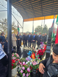 Şəhid İbrahimov İbrahim Abdulla oğlunun şəhadətinin ildönümü ilə əlaqədar məzarı ziyarət olundu