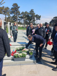 Şəhid İsayev İsmayıl Çərkəz oğlunun doğum günü ilə əlaqədar məzarı ziyarət olundu