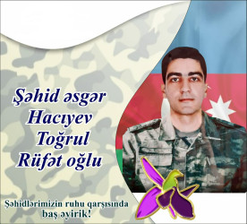 Şəhid Hacıyev Toğrul Rüfət oğlunun doğum günü ilə əlaqədar məzarı ziyarət olundu