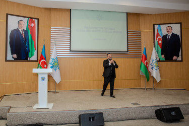 Binəqədi rayonunda Yeni Azərbaycan Partiyasının təsis edilməsinin 33-cü ildönümünə həsr olunmuş “Yeni Azərbaycan Partiyası: Heydər Əliyev dühası və siyasi varislik” mövzusunda tədbir keçirildi