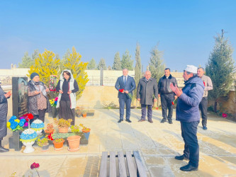 Şəhid Əzizov Elgün Elman oğlunun doğum günü ilə əlaqədar məzarı ziyarət olundu