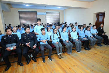 Binəqədi rayonu 314 № li tam orta məktəbdə "Narkotiksiz gələcək naminə” mövzusunda maarifləndirici görüş keçirildi