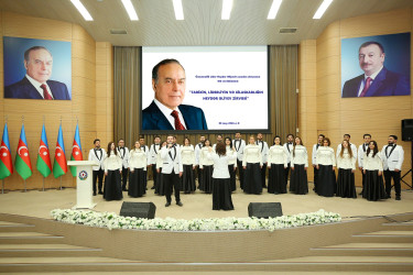 “Şəhərsalma və Memarlıq İli” çərçivəsində Binəqədi rayonunda Ümummilli Lider Heydər Əliyevin anadan olmasının 103-cü ildömümünə həsr olunmuş “TARİXİN, LİDERLİYİN VƏ XİLASKARLIĞIN HEYDƏR ƏLİYEV ZİRVƏSİ" adlı tədbir keçirildi