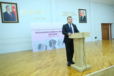 Binəqədi rayonu 300 № li tam orta məktəbdə “Gender əsaslı zorakılığa qarşı 16 günlük fəallıq kompaniyası” çərçivəsində “Gələcəyimizi şiddət və asılılıqdan qoruyaq!” mövzusunda maarifləndirici tədbir keçirildi