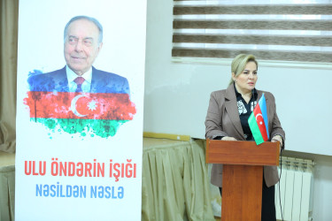 Binəqədi rayonu 83 № li məktəb-liseydə Ümummilli Lider Heydər Əliyevin xatirəsinə həsr olunmuş “Ulu Öndərin izi ilə – nəsildən nəsilə” adlı tədbir keçirildi