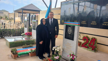 Şəhid Bağırov Elçin Yunus oğlunun doğum günü ilə əlaqədar məzarı ziyarət olundu