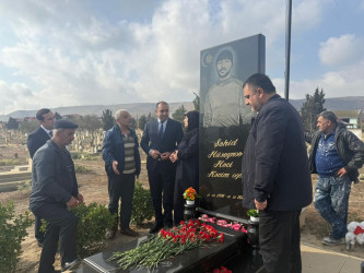 Şəhid Hüseynov Həci Kərim oğlunun şəhadətinin ildönümü ilə əlaqədar məzarı ziyarət olundu