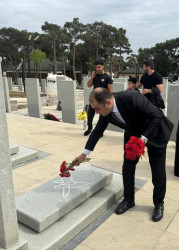 Şəhid İsayev İsmayıl Çərkəz oğlunun şəhadətinin ildönümü ilə əlaqədar məzarı ziyarət olundu
