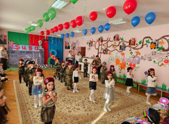 Binəqədi rayonunda körpələr evi-uşaq bağçalarında “Konstitusiya və Suverenlik İli” çərçivəsində 8 Noyabr - “Zəfər Günü” münasibətilə bayram tədbirləri keçirildi