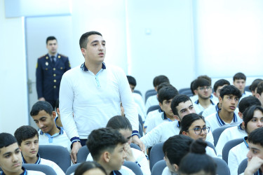 Binəqədi rayonu 313 № li tam orta məktəbdə "Narkotiksiz gələcək naminə” mövzusunda maarifləndirici görüş keçirildi