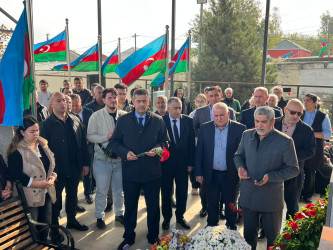 Şəhid Cavadov Ələsgər Elxan oğlunun şəhadətinin ildönümü ilə əlaqədar məzarı ziyarət olundu