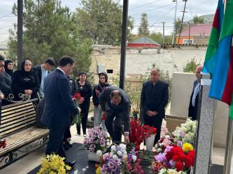 Şəhid Nəcəfov Cəmil Nəcəf oğlunun şəhadətinin ildönümü ilə əlaqədar məzarı ziyarət olundu