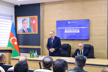 Binəqədi rayon prokurorluğunun yeni inzibati binası istifadəyə verildi