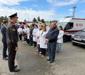 Binəqədi rayonunda mülki müdafiə dəstələri ilə xəbərdarlıq və toplanış məşqi keçirilib