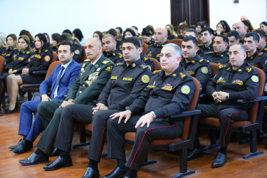 “Konstitusiya və Suverenlik İli” çərçivəsində Fövqəladə Hallar Nazirliyinin Mülki Müdafiə Qoşunlarında 8 Noyabr-“Zəfər Günü”nün beşilliyi münasibətilə tədbir keçirildi