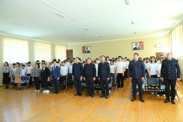 Binəqədi rayonu 246 nömrəli məktəb-liseydə "Narkotiksiz gələcək naminə” mövzusunda görüş keçirildi