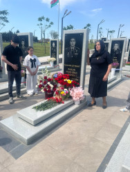 Şəhid Tağıyev Ruslan Fuad oğlunun doğum günü ilə əlaqədar məzarı ziyarət olundu