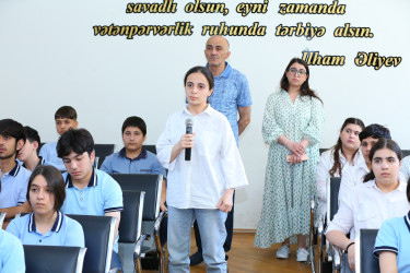 Binəqədi rayonu 248 № li tam orta məktəbdə  "Narkotiksiz gələcək naminə!” mövzusunda növbəti maarifləndirici tədbir keçirildi