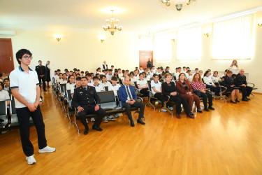 Binəqədi rayonu 135 nömrəli tam orta məktəbdə "Narkotiksiz gələcək naminə” mövzusunda görüş keçirildi