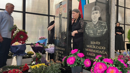 Şəhid Mahmudov Seymur Elsəvər oğlunun anım günü ilə əlaqədar məzarı ziyarət olundu