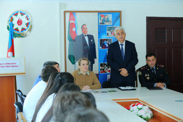Binəqədi rayonunda 26 İyun-Narkomaniya və Narkobiznesə qarşı Beynəlxalq Mübarizə Gününə həsr olunmuş "Narkotiksiz gələcək naminə!” mövzusunda növbəti maarifləndirici tədbir keçirildi