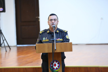 “Konstitusiya və Suverenlik İli” çərçivəsində Fövqəladə Hallar Nazirliyinin Mülki Müdafiə Qoşunlarında 8 Noyabr-“Zəfər Günü”nün beşilliyi münasibətilə tədbir keçirildi