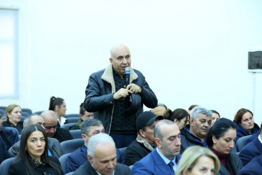 08 yanvar 2026-cı il tarixində Binəqədi Rayon İcra Hakimiyyətinin başçısı Elxan Allahverdiyevin Xocəsən qəsəbə sakinləri ilə səyyar qəbulu keçirildi