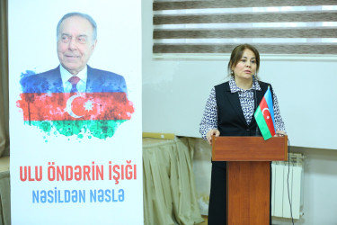 Binəqədi rayonu 83 № li məktəb-liseydə Ümummilli Lider Heydər Əliyevin xatirəsinə həsr olunmuş “Ulu Öndərin izi ilə – nəsildən nəsilə” adlı tədbir keçirildi