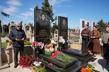 2016-cı il Aprel döyüşlərinin şəhidi Fəxrəddin Qurbanlının anım günü ilə əlaqədar məzarı ziyarət olundu
