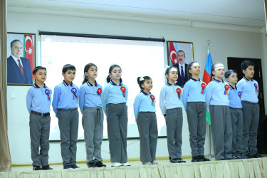 Binəqədi rayonu 83 № li məktəb-liseydə Ümummilli Lider Heydər Əliyevin xatirəsinə həsr olunmuş “Ulu Öndərin izi ilə – nəsildən nəsilə” adlı tədbir keçirildi