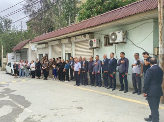 Şəhid Qurbanov Davud Taryel oğlunun barelyefi önündə anım mərasimi keçirildi