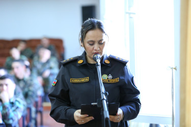 “Konstitusiya və Suverenlik İli” çərçivəsində Fövqəladə Hallar Nazirliyinin Mülki Müdafiə Qoşunlarında 8 Noyabr-“Zəfər Günü”nün beşilliyi münasibətilə tədbir keçirildi