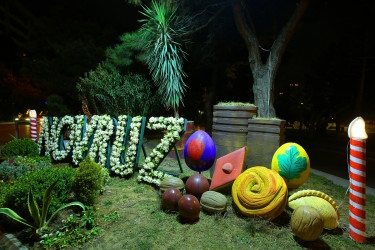 Novruz bayramı ərəfəsində Binəqədi rayonunun prospektləri, küçələri, parkları bayram əhval-ruhiyyəsi ilə bəzədilib