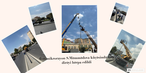 Binəqədi rayonunun 6-cı və 9-cu mikrorayonları ərazisində təmir-bərpa işləri həyata keçirildi