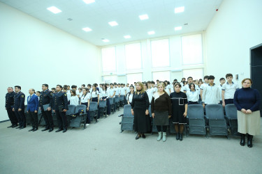 Binəqədi rayonu 313 № li tam orta məktəbdə "Narkotiksiz gələcək naminə” mövzusunda maarifləndirici görüş keçirildi