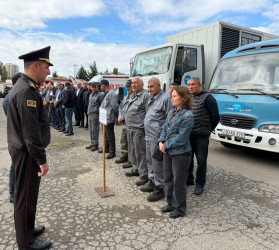 Binəqədi rayonunda mülki müdafiə dəstələri ilə xəbərdarlıq və toplanış məşqi keçirilib