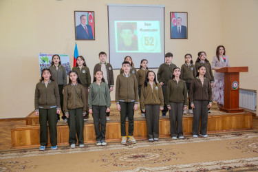Binəqədi rayonu İlqar Məmmədov adına 298 № li tam orta məktəbdə şəhidin 52-ci ildönümü münasibətilə “Əbədiyaşar qəhrəman” adlı tədbir keçirildi