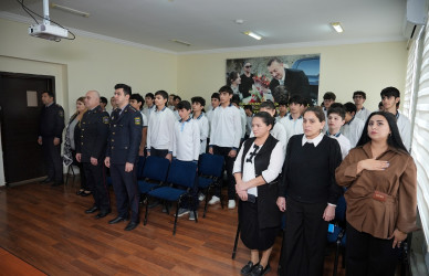 Binəqədi rayonu 217 № li tam orta məktəbdə "Narkotiksiz gələcək naminə!” mövzusunda növbəti maarifləndirici tədbir keçirildi