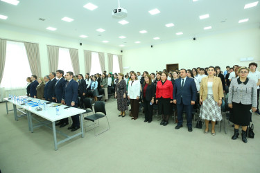 “Şəhərsalma və Memarlıq İli” çərçivəsində xalqımızın ümmumilli lideri Heydər Əliyevin əziz xatirəsinə həsr olunmuş “Heydər Əliyev və Azərbaycan tarixi” mövzusunda elmi-praktik konfransın rayon mərhələsi keçirildi