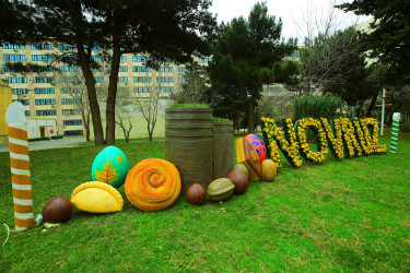 Novruz bayramı ərəfəsində Binəqədi rayonunun prospektləri, küçələri, parkları bayram əhval-ruhiyyəsi ilə bəzədilib