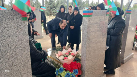 Şəhid Məmmədli Murad Teymurşah oğlunun şəhadətinin ildönümü ilə əlaqədar məzarı ziyarət olundu