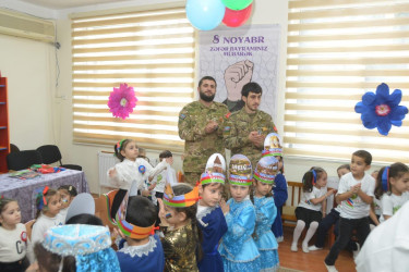 Binəqədi rayonunda körpələr evi-uşaq bağçalarında “Konstitusiya və Suverenlik İli” çərçivəsində 8 Noyabr - “Zəfər Günü” münasibətilə bayram tədbirləri keçirildi