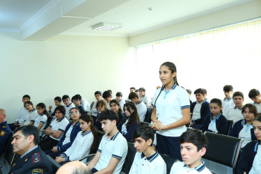 Binəqədi rayonu 143 № li tam orta məktəbdə "Narkotiksiz gələcək naminə” mövzusunda maarifləndirici görüş keçirildi